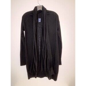 GAP True Soft Cozy Open Cardigan MERINO WOOL Sweater Black Size XS/S